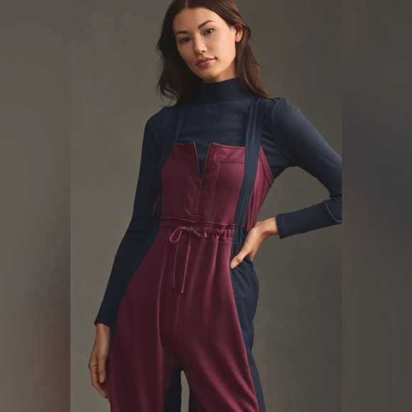 NWOT Daily Practice by Anthropologie Colorblock
Utility Jumpsuit Plum - Picture 4 of 10